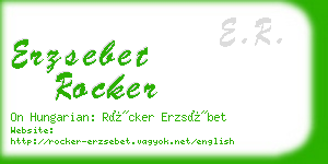 erzsebet rocker business card